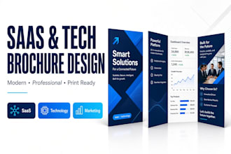 design a professional saas and technology marketing brochure