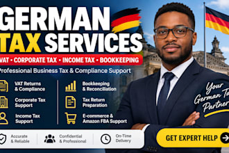 do german tax return, vat, corporate tax, income tax bookkeeping for business