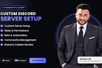 setup custom discord server and be your discord community manager