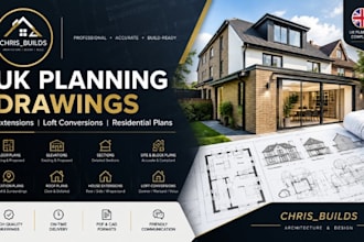 create UK planning permission drawings for house extensions and lofts