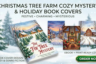 christmas tree farm cozy mystery holiday book cover