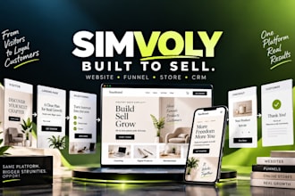 design simvoly website sales funnel landing page and ecommerce