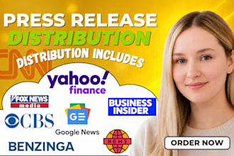 write a press release and distribute it to news and finance sites
