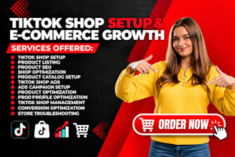 setup tiktok shop store product listing, seo ads and optimization US tiktok shop