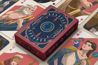 card game design card template poker card playing card packaging design game art