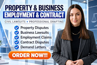 be your civil lawyer in property, business, employment and contract lawsuits