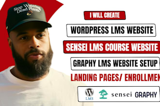 create course selling lms website using sensei lms, graphy lms, wordpress lms