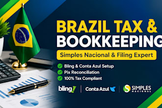 file simples nacional tax and do bling erp and conta azul bookkeeping in brazil