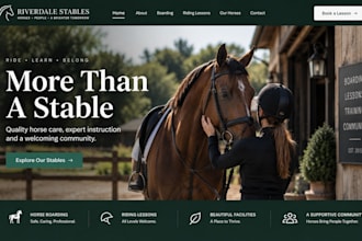 design squarespace equestrian website horse stable site boarding riding lessons