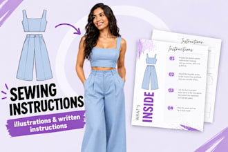 create beginner friendly illustrated sewing instructions for your pattern
