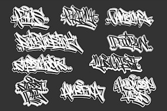 create a custom graffiti tag for your name, brand or logo