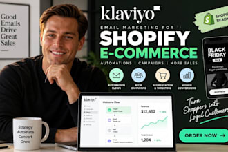 setup klaviyo email automation flows shopify ecommerce bfcm campaigns