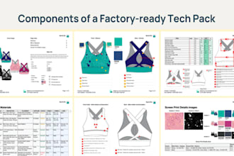 sports bra tech pack, activewear tech, gymwear tech for sports bra manufacturing