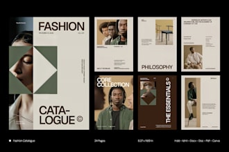design a fashion product catalog, clothing lookbook and apparel line sheet