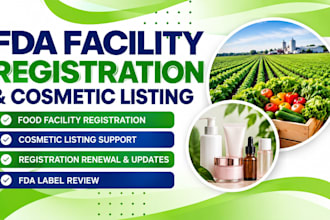 be your consultant for fda food facility registration and cosmetic listing