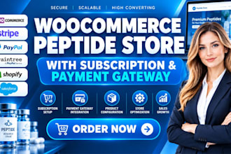 setup woocommerce peptide store with subscription and payment gateway