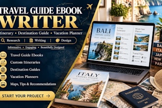 write travel guide ebook, itinerary, destination guide and vacation planner