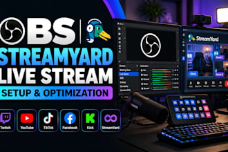 setup obs studio streamyard and optimize for professional live streaming