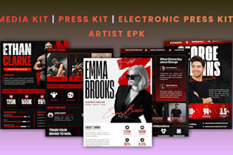 design artist epk press media kit speaker one sheet business flyer sell sheet