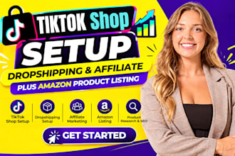 setup tiktok shop tiktok dropshipping affiliate marketing amazon product listing