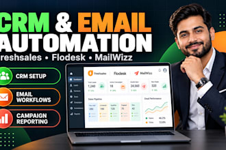 setup freshsales CRM flowdesk and mailwizz email automation