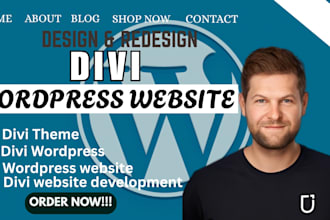 design, develop and customize a professional divi wordpress website