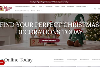 design gift store christmas shopify store black friday santa halloween website