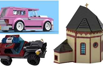 design 3d lego technic car bike toy house ship pets vehicle with xml part list