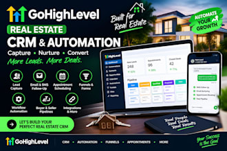 gohighlevel crm will build your ghl real estate CRM and lead followup automation