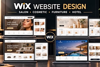 design wix salon website,cosmetic website, furniture store website hotel website
