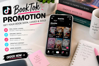 promote your book, ebook, booktok video promotion