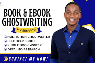 be your ebook ghostwriter, nonfiction and self help book writer