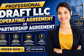 draft an llc operating agreement or partnership agreement