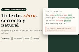 proofread and edit your spanish text for grammar, style and clarity