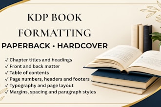professionally format your book for KDP paperback and hardcover