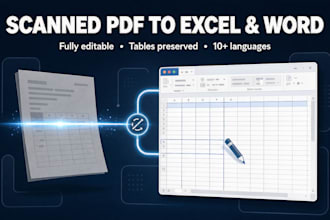 convert scanned PDF to editable excel or word
