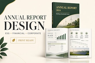 design professional annual report, esg and financial report
