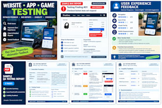 test your website app or game and provide detailed feedback
