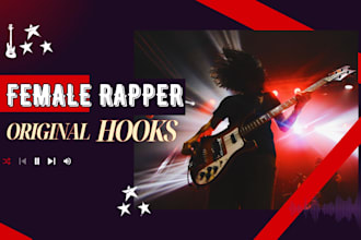 female rapper, ghostwrite rap, reggaeton, UK rap singer and hip hop vocalist