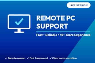 fix your windows PC remotely via teamviewer or anydesk