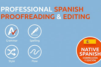proofread, edit, and improve your spanish text