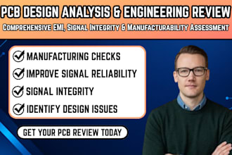 review your pcb for emi, signal integrity and manufacturing issues