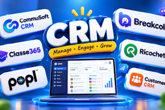 setup commusoft CRM, breakcold, classe365, ricochet360, popl, customerbase CRM
