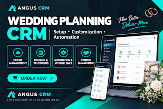 setup and optimize wedding planner CRM, automation and client management