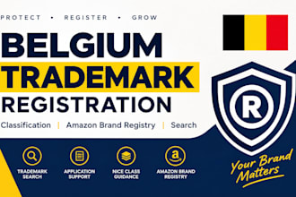 do belgium trademark registration, classification, amazon brand registry, search