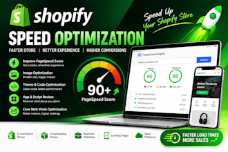 do shopify speed optimization, speed up shopify store page speed and performance