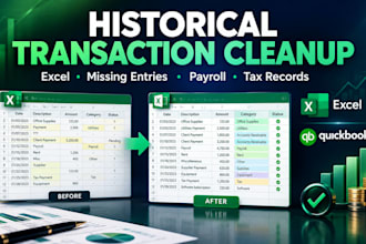 clean historical excel transaction, find missing entries, payroll, dc tax record