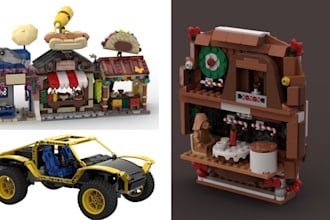 do 3d lego design 3d lego model lego technic car bus bike with pdf instruction