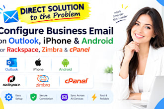 configure business email on outlook iphone android for rackspace zimbra cpanel