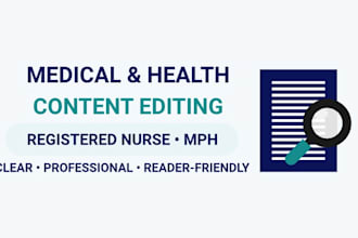 proofread and edit your medical and health content